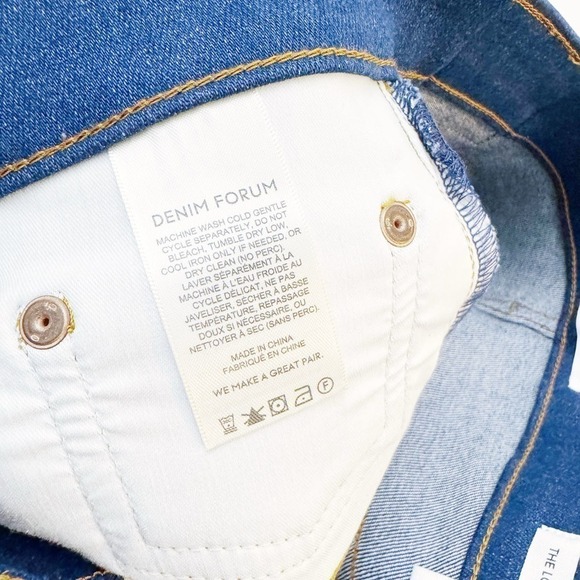 Denim Forum Aritizia The Lola High Rise Skinny 28L Dark Wash Size 32 - Picture 6 of 10